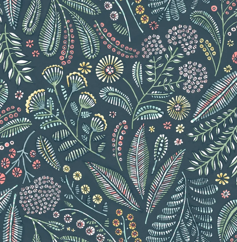 Briar Floral Wallpaper - Teal — Ảnh 5