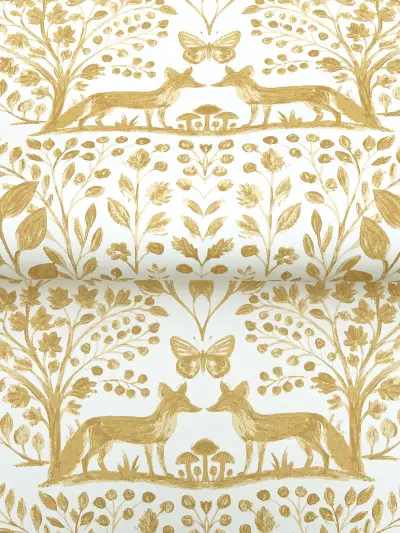 Anoki Scenic Woodlands Wallpaper - Ochre