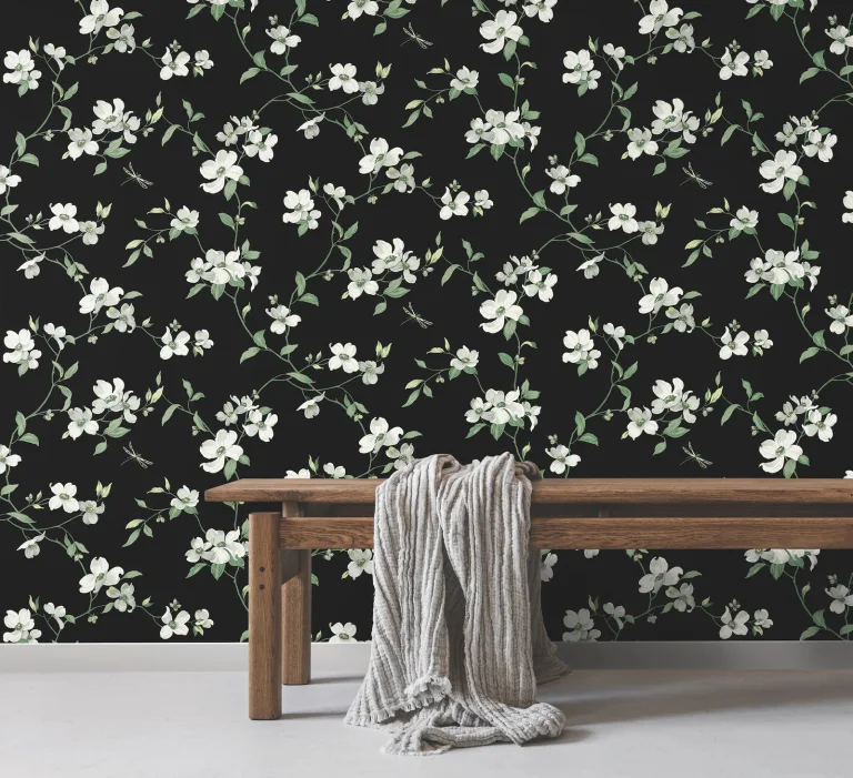 Dogwood Wallpaper - Black — Ảnh 5