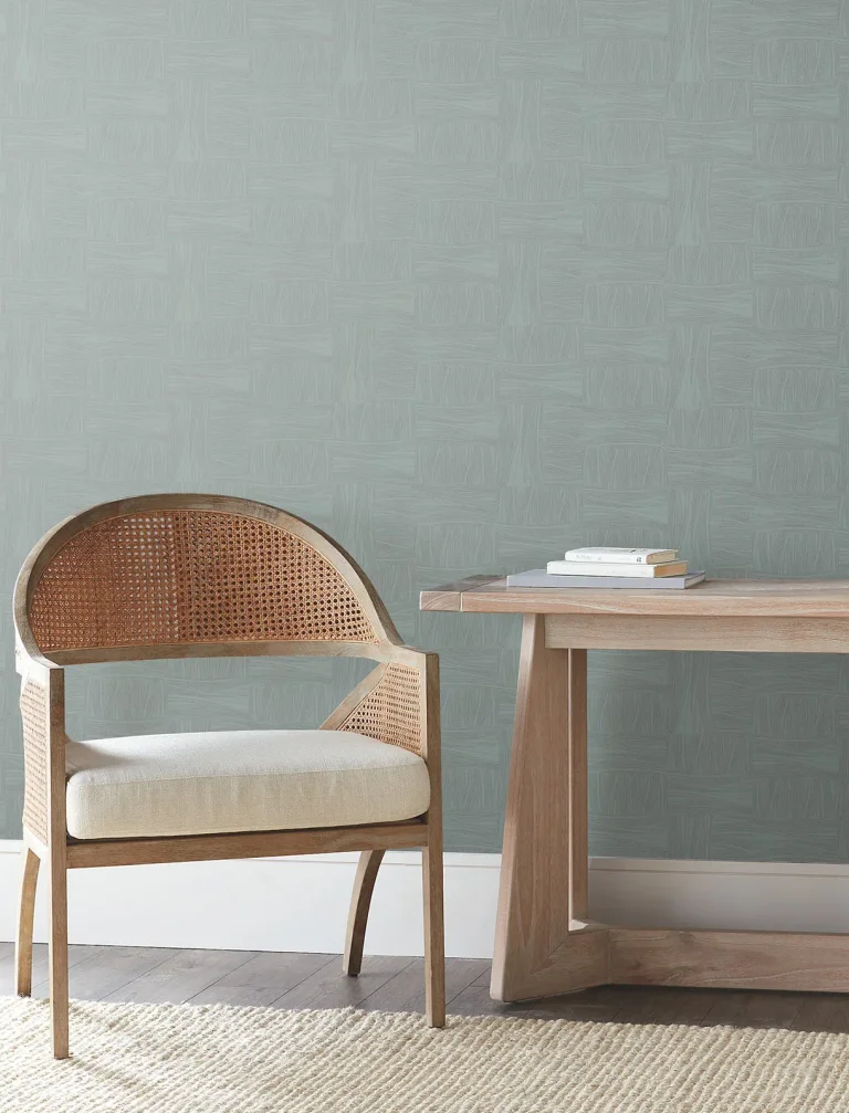 Wicker Dot Wallpaper - Slate Blue — Ảnh 6