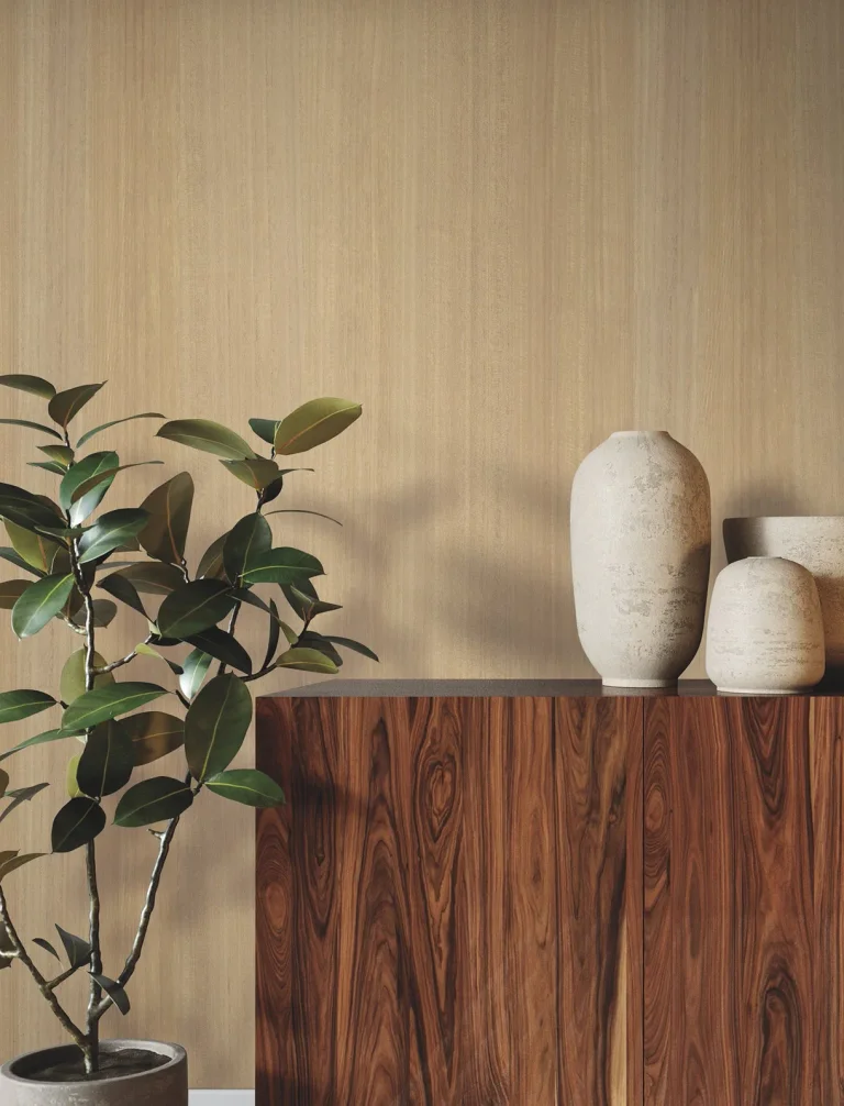 Ronald Redding Wood Veneer Wallpaper - Honey — Image 3