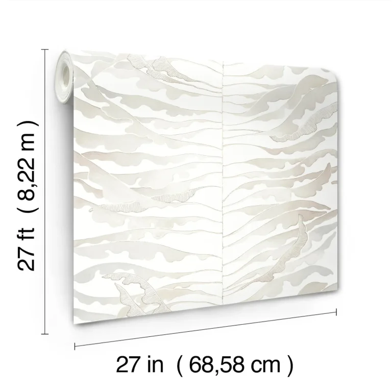 Leaf Column Wallpaper - Neutral — Image 4