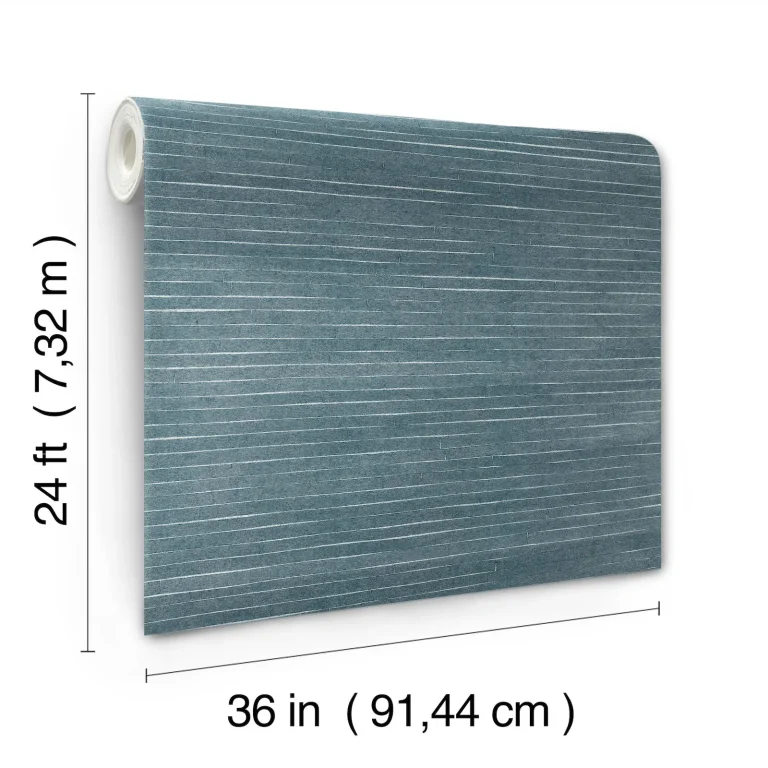 Ronald Redding Handcrafted Shimmering Paper Wallpaper - Denim — Ảnh 5