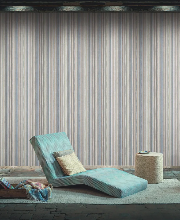 Striped Sunset Glitter Wallpaper - Blue/Grey/Multi — Image 5