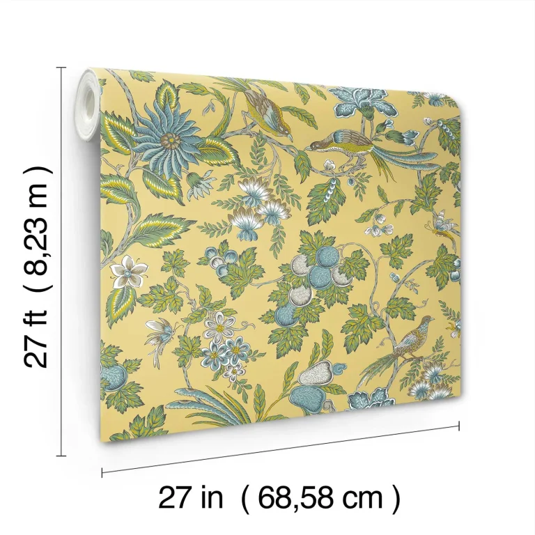 Parterre Jacobean Wallpaper - Yellow — Ảnh 4
