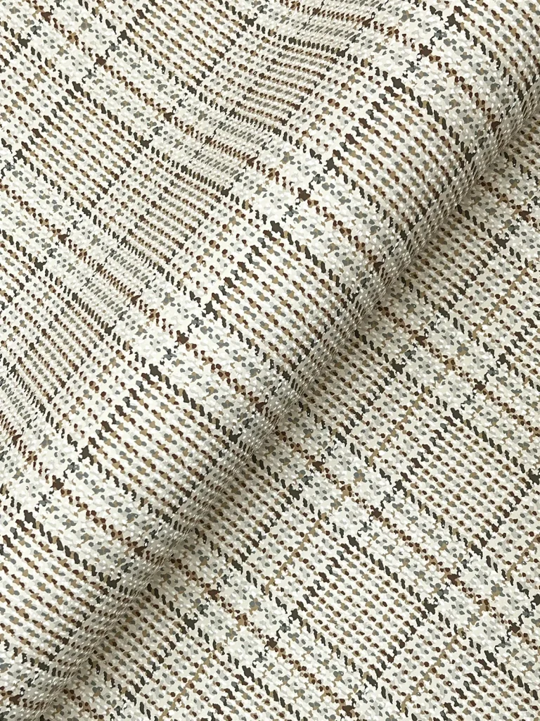 Ronald Redding Harrington Plaid Glen Check Wallpaper - Brown — Ảnh 4