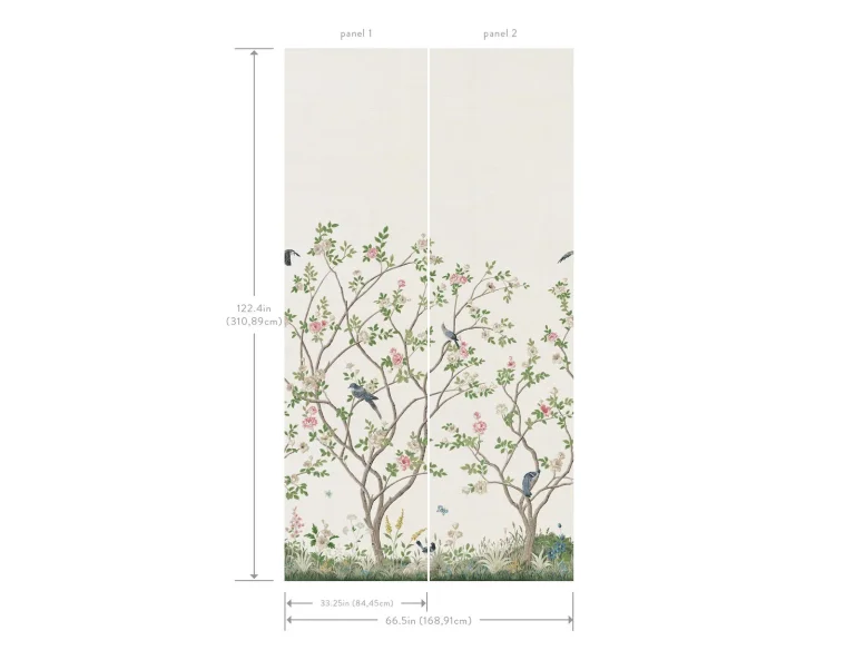 Ronald Redding Lingering Garden Wall Mural - White on Sisal — Ảnh 3