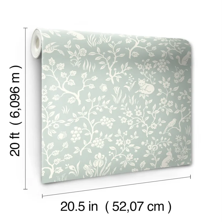 Magnolia Home Fox & Hare Peel and Stick Wallpaper - Mineral Green — Ảnh 7