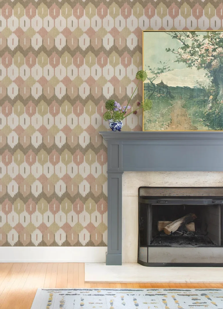 Abilene Ikat Wallpaper - Apricot — Ảnh 3