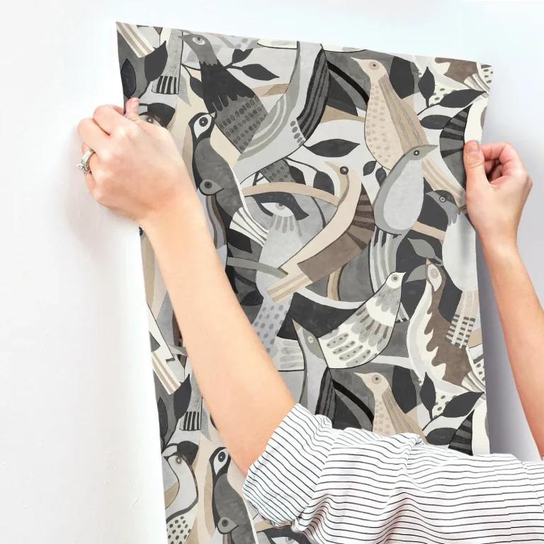 Fauvist Flock Wallpaper - Neutral — Ảnh 2
