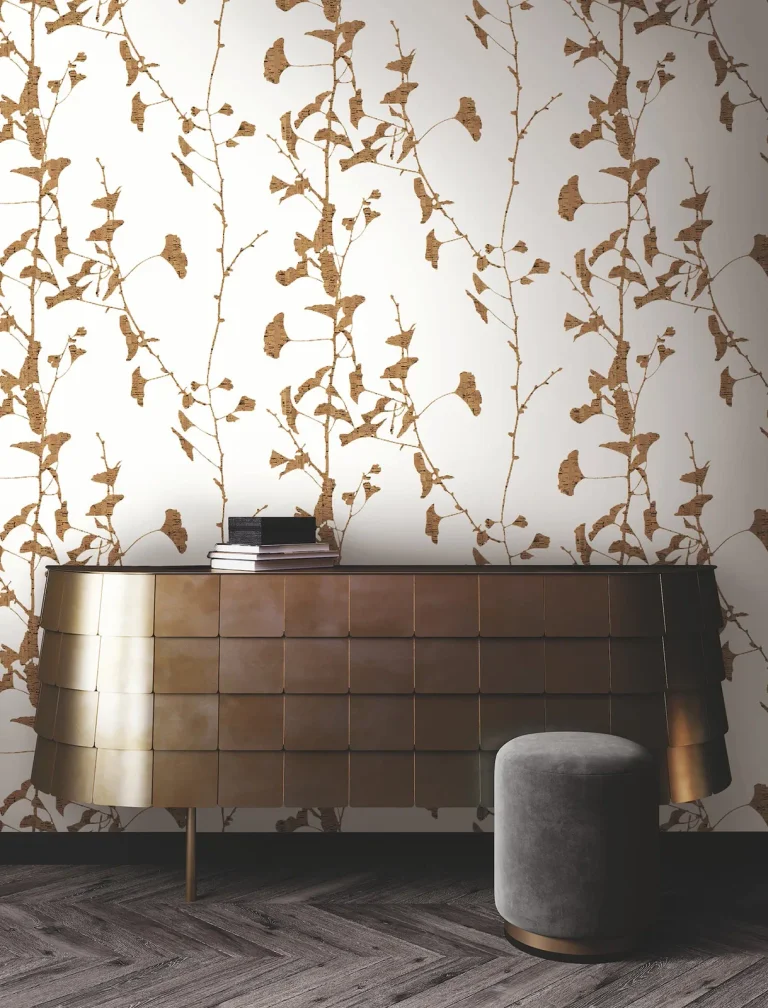 Ronald Redding Ginkgo Silhouette Cork Wallpaper - Brown — Ảnh 2