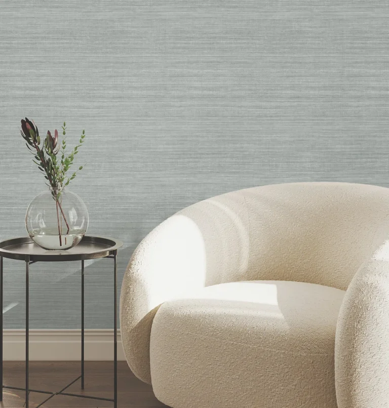Silk Essence Faux Fabric Wallpaper - Slate — Ảnh 3