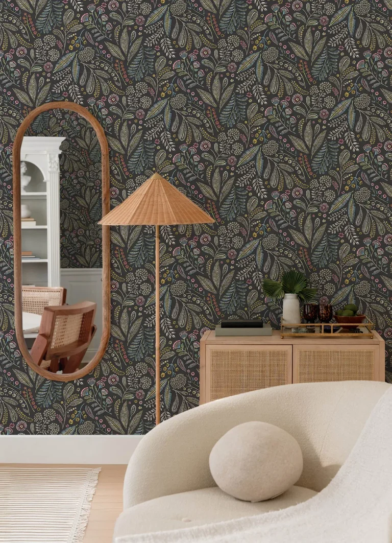 Briar Floral Wallpaper - Charcoal — Ảnh 4