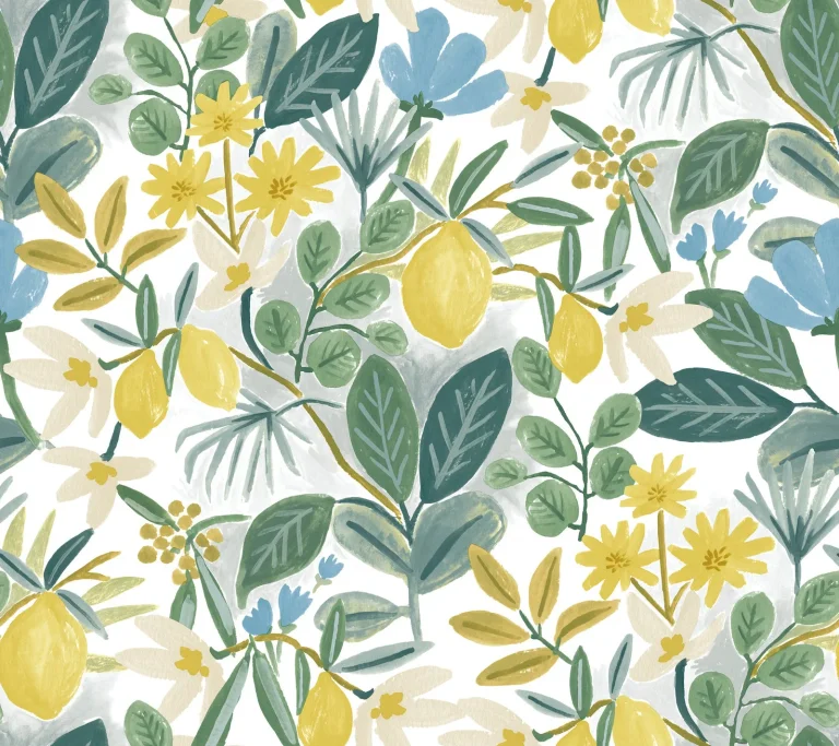 Rifle Paper Co. Amalfi Peel and Stick Wallpaper - Blue and Green — Ảnh 5