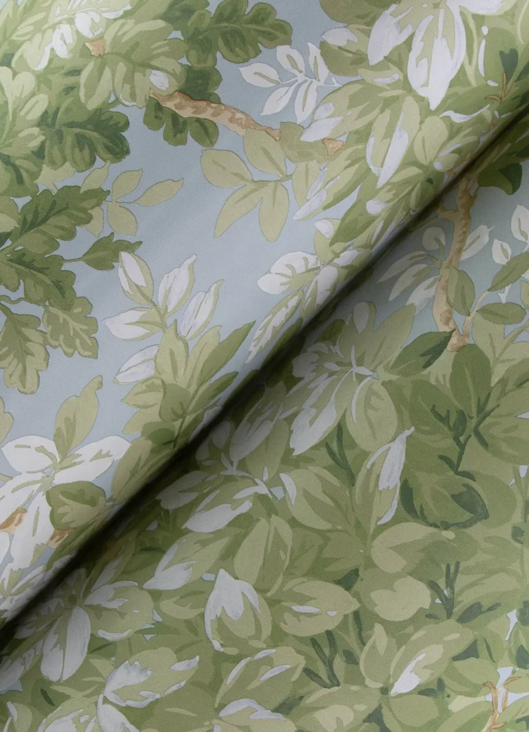 Greenwood Deciduous Wallpaper - Light Blue — Ảnh 2