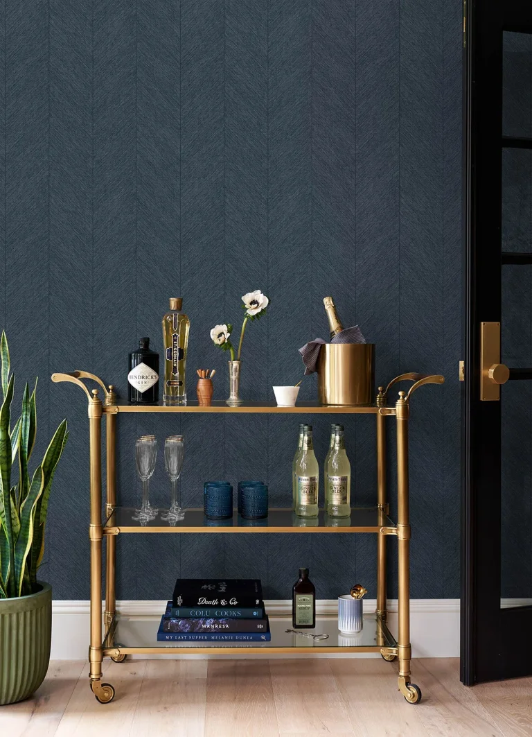 Kallam Chevron Wallpaper - Indigo — Ảnh 3