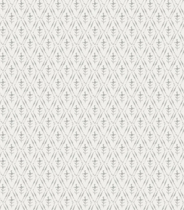 Chris Loves Julia Tillie Diamond Floral Wallpaper - Grey — Image 4