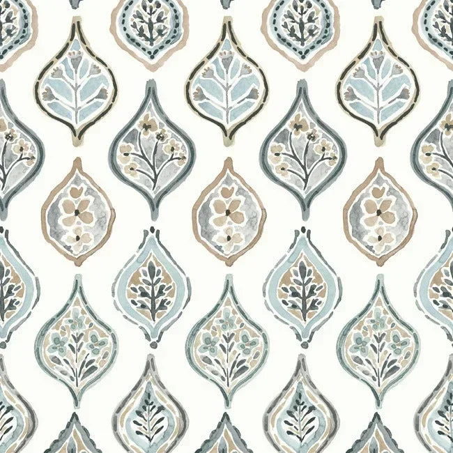 Marketplace Motif Wallpaper - White/Neutral/Blue — Ảnh 5