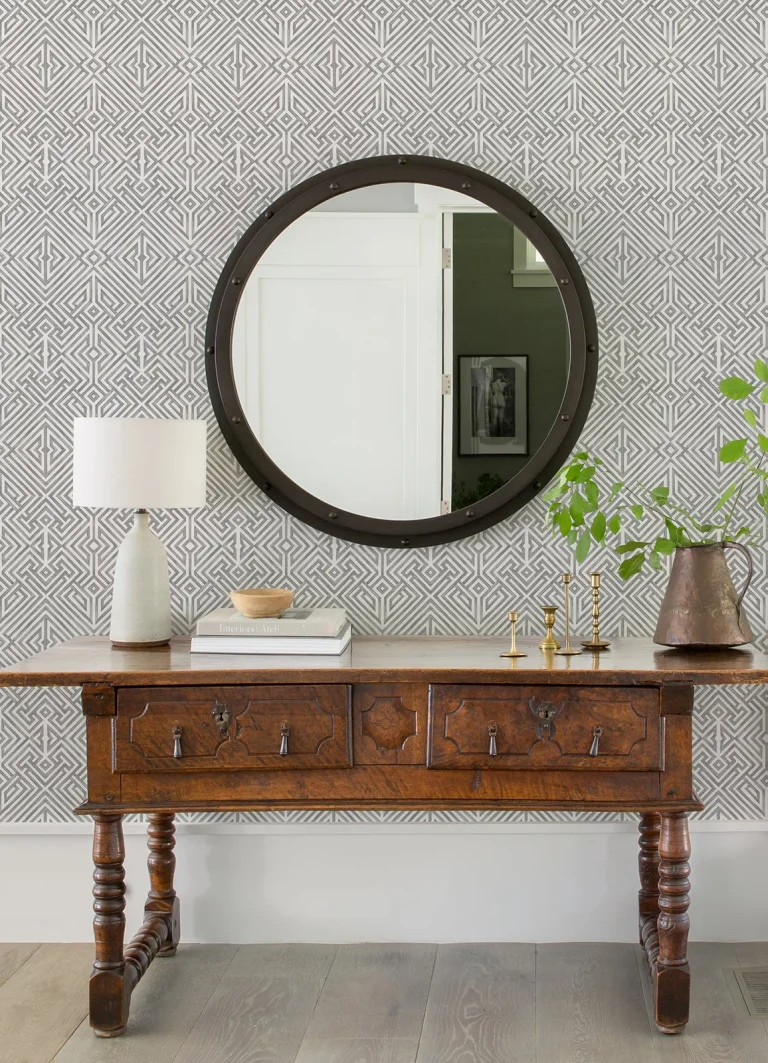 Lyon Geometric Key Wallpaper - Grey — Ảnh 3