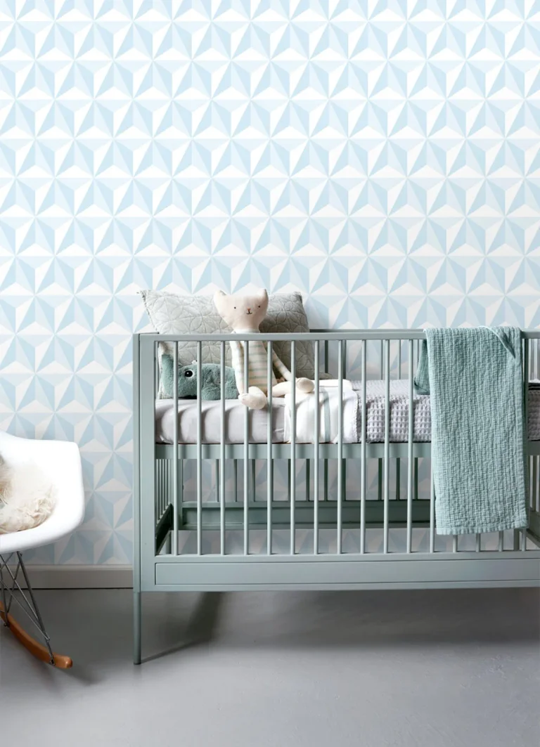 Chesapeake Adella Geometric Wallpaper - Sky Blue — Image 3