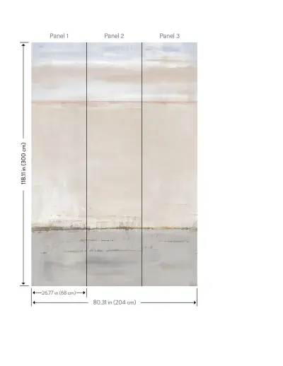 Brezza Wall Mural - Cream