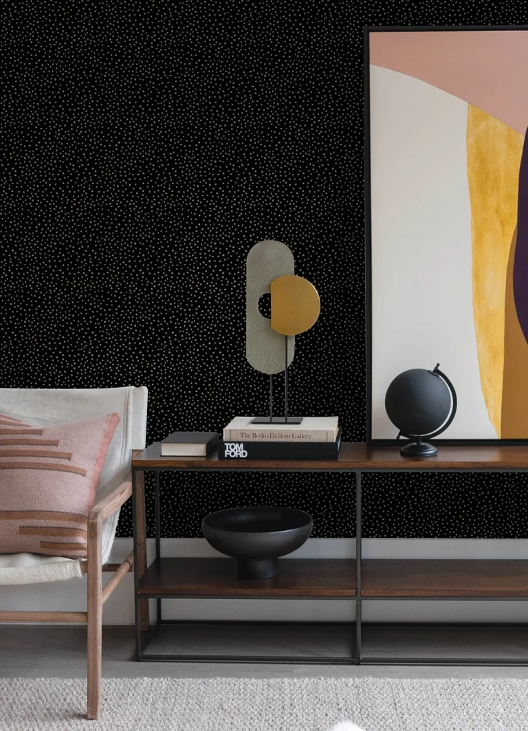 Cassie Petite Polka Wallpaper - Gold — Ảnh 5