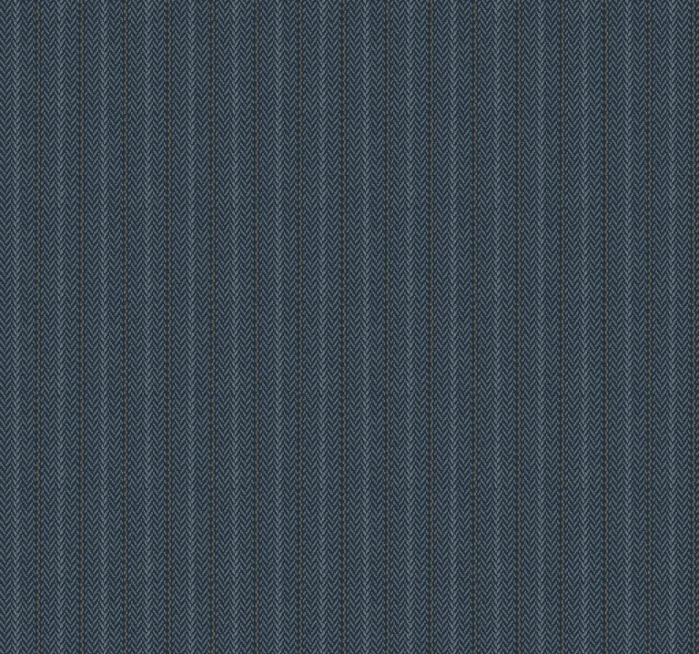 Ronald Redding Elkan Stripe Herringbone Wallpaper - Navy — Ảnh 5