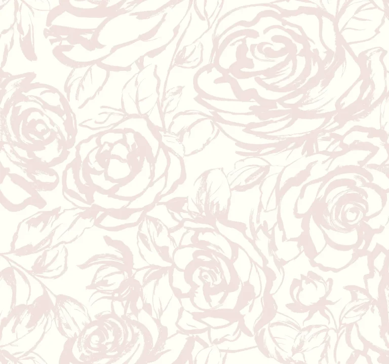 Nelda Rose Wallpaper - Light Pink