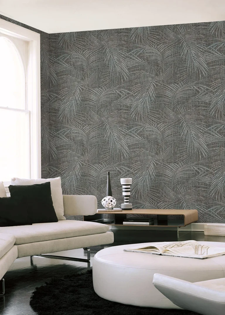 Della Palm Wallpaper - Blue Multi — Ảnh 3