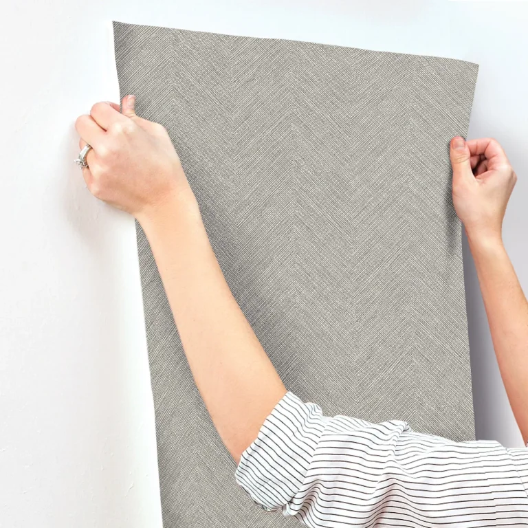 Chesapeake Caladesi Linen Chevron Wallpaper - Dark Grey — Ảnh 2