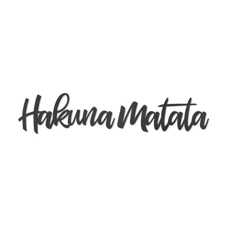 3D Wooden Hakuna Matata Motif — Ảnh 2