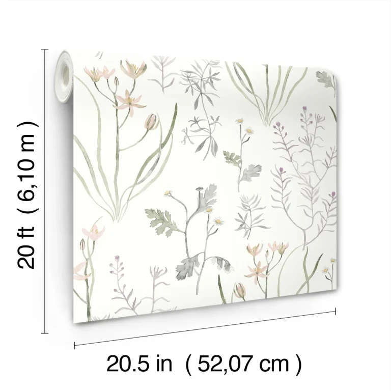 Alpine Botanical Peel and Stick Wallpaper - Lavender — Image 7