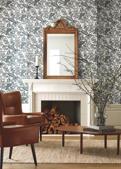 Rifle Paper Co. Canopy Wallpaper - Black & White