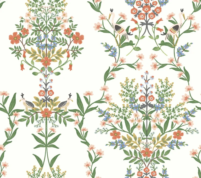 Rifle Paper Co. Luxembourg Wallpaper - White Multi — Ảnh 3
