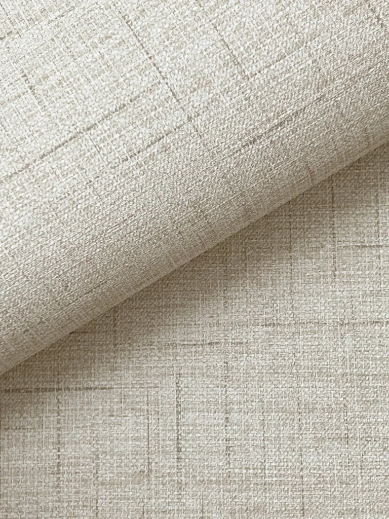 Leon Faux Fabric Wallpaper - Beige — Ảnh 3