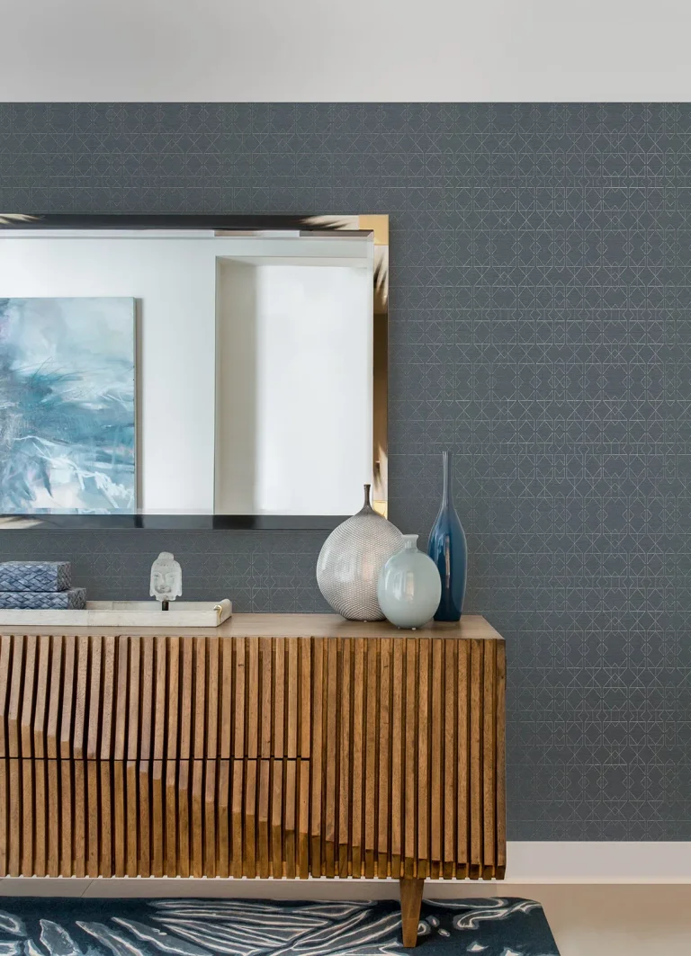 Paititi Diamond Trellis Wallpaper - Denim — Ảnh 3