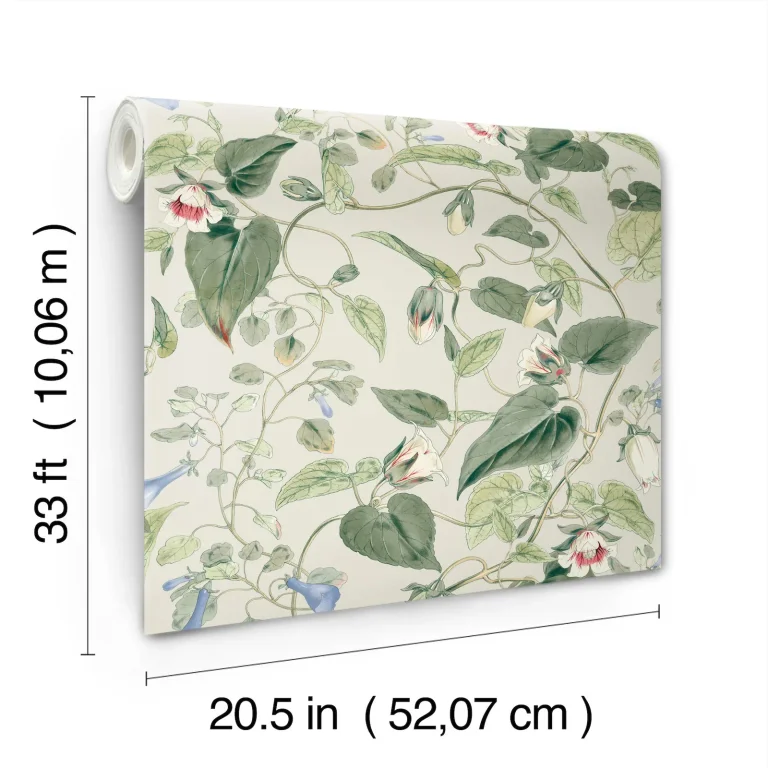Moon Flower Wallpaper - Light Taupe — Image 4