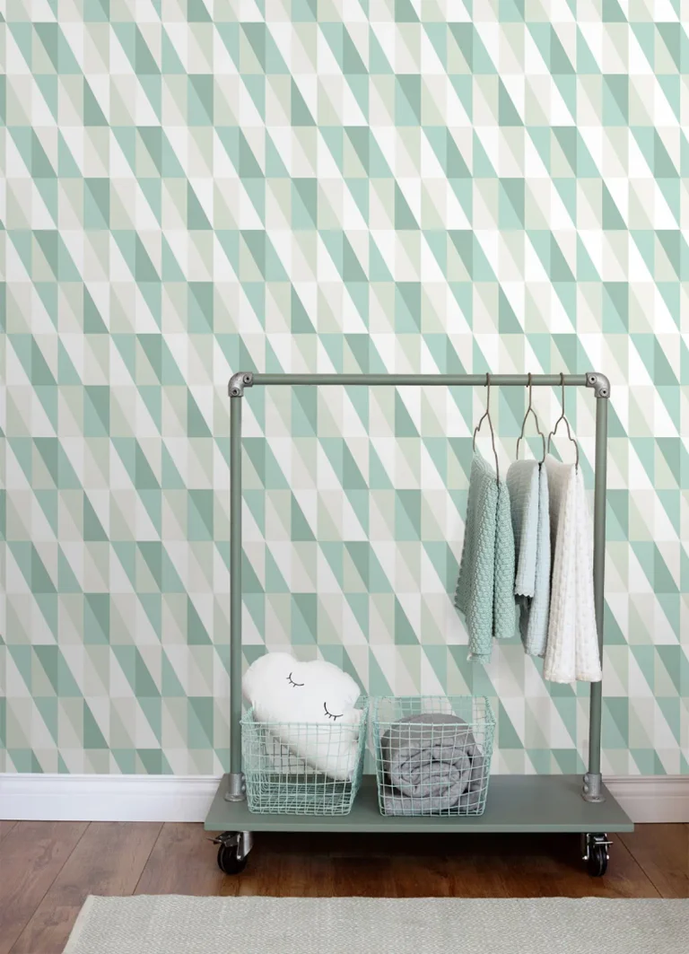 Chesapeake Inez Geometric Wallpaper - Teal — Image 6