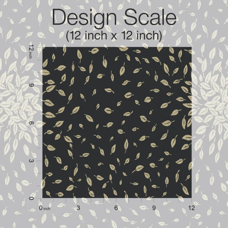 Petite Leaves Wallpaper - Black/Gold — Ảnh 2