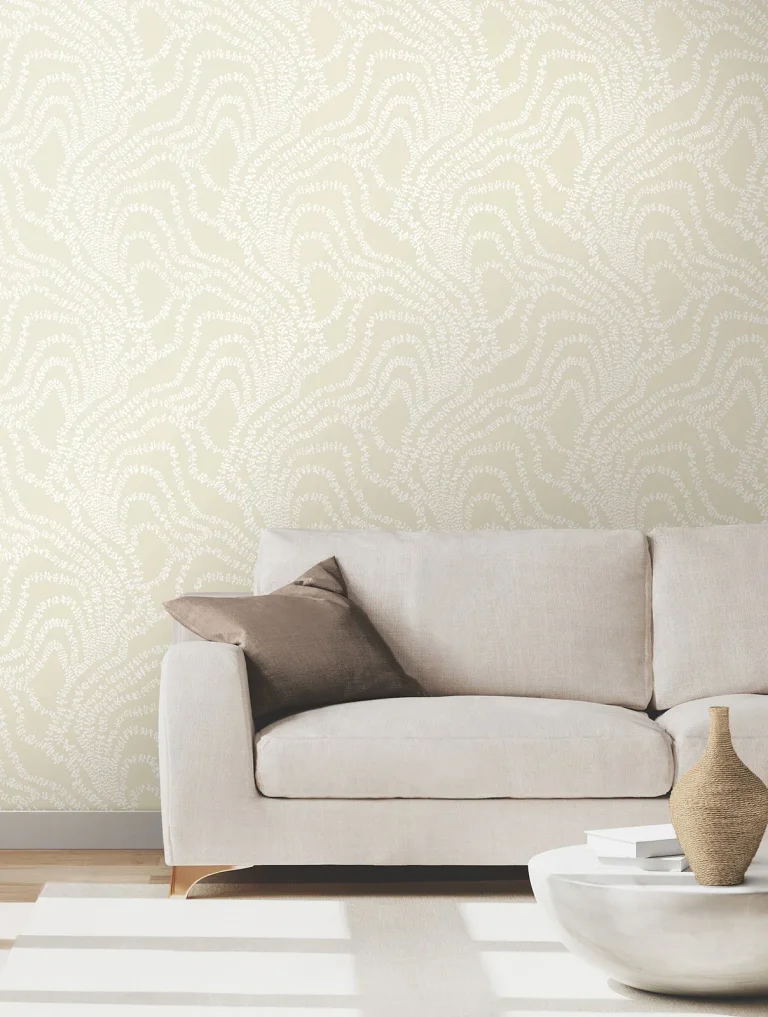 Ronald Redding String of Pearls Vine Wallpaper - Beige — Image 3