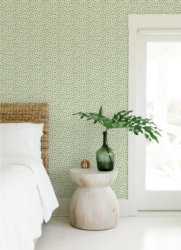 Chesapeake Sand Drips Painted Dots Wallpaper - Green — Ảnh 4