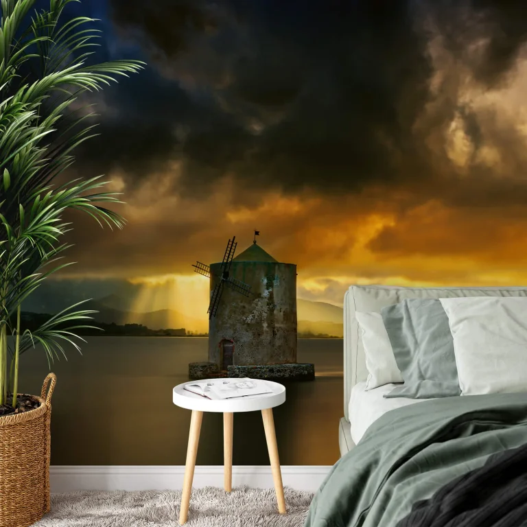 Old Windmill - Wall Mural 5135 - 4 Panel - 192cm x 260cm — Ảnh 2