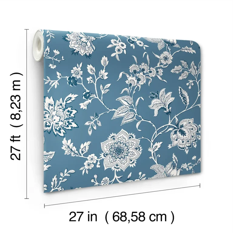 Sutton Wallpaper - Blue — Ảnh 4
