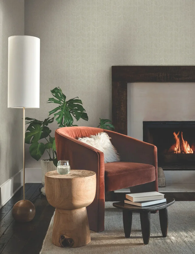 Flatiron Geometric Wallpaper - Taupe — Image 7