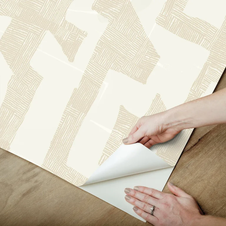 Nikki Chu Tribe Peel and Stick Wallpaper - Caramel Cream — Ảnh 6