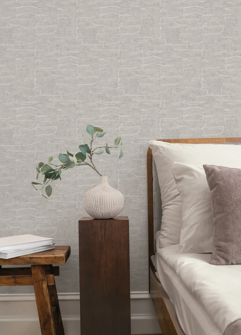 Sculpted Burlap Textured Wallpaper - Grey — Ảnh 3