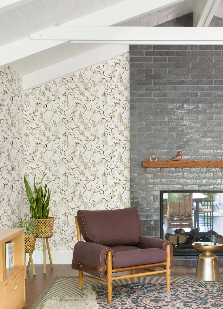 Serena Chinoiserie Wallpaper - Coffee — Ảnh 4