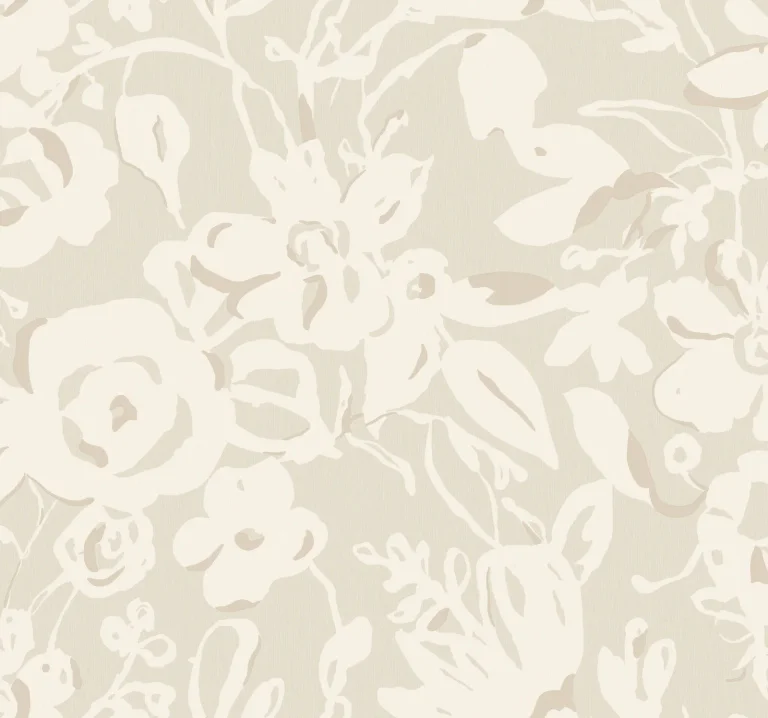 Brushstroke Floral Wallpaper - Taupe — Ảnh 4
