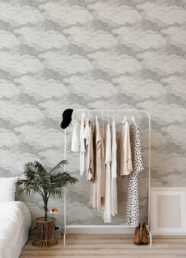 Vision Stipple Clouds Wallpaper - Grey — Ảnh 6