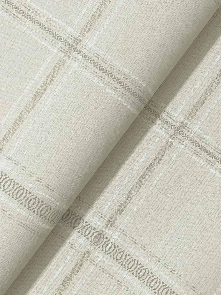 Chesapeake Auberge Plaid Wallpaper - Light Taupe — Ảnh 3
